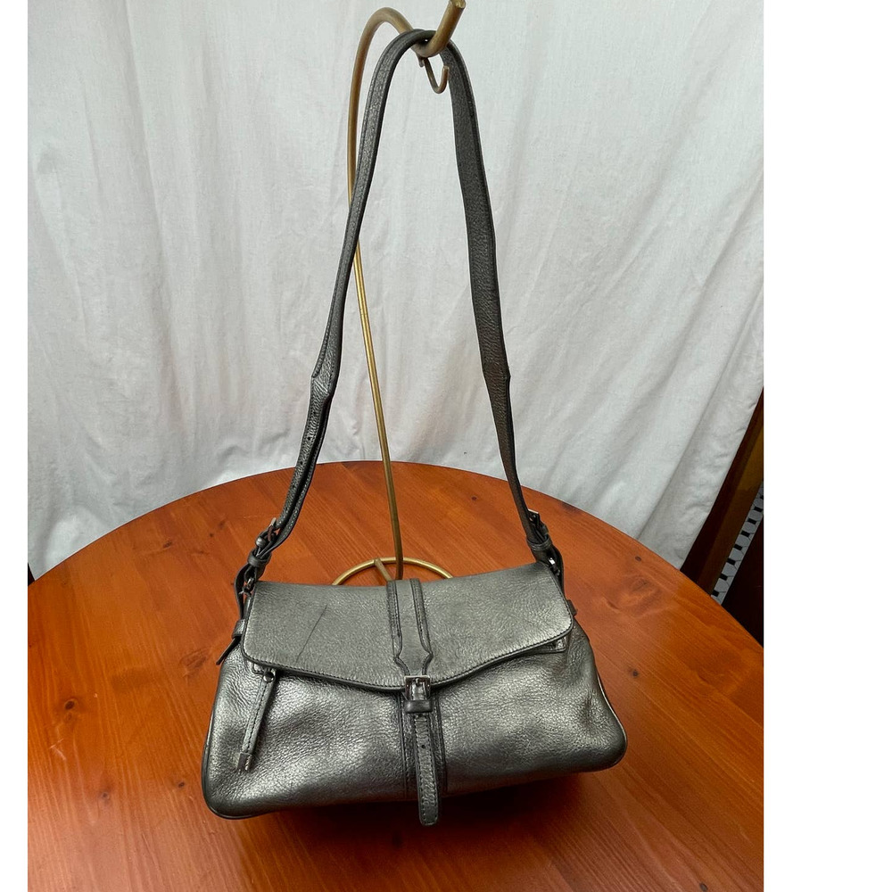 MONSAC SILVER LEATHER BAG